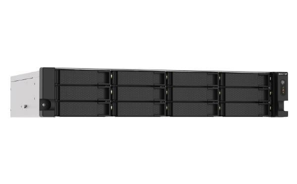 Qnap Ts-1273Au-Rp-8G,12Bay Nas(No Disk),Amd V1500B,8GB,2.5GbE(2),PCIe(2)USB(4),2U,RPSU,3YR