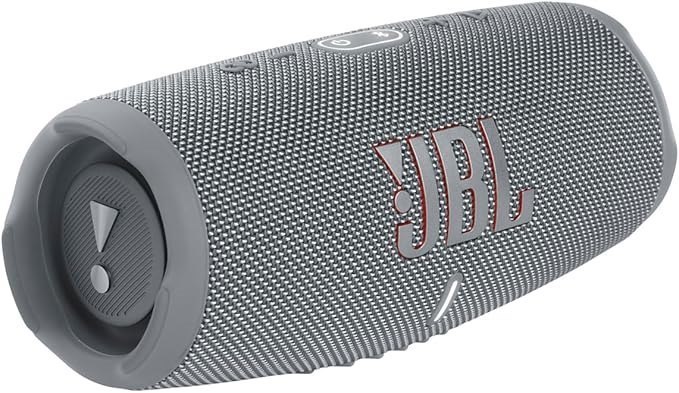 JBL Charge 5 - Portable Bluetooth Speaker with Deep Bass, IP67 Waterproof and Dustproof, 20 Hours of Playtime, in Grey