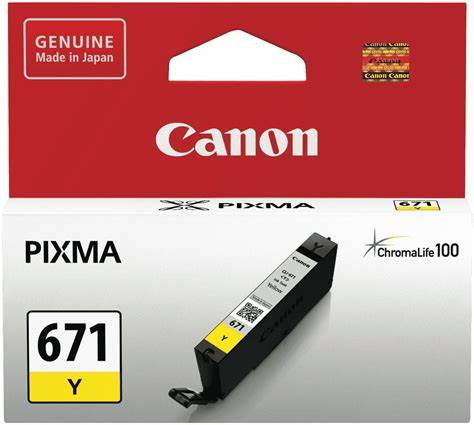 Canon CLI-671Y Original Inkjet Ink Cartridge - Yellow Pack