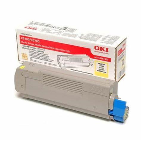 Oki 43872309 Original LED Toner Cartridge - Yellow Pack