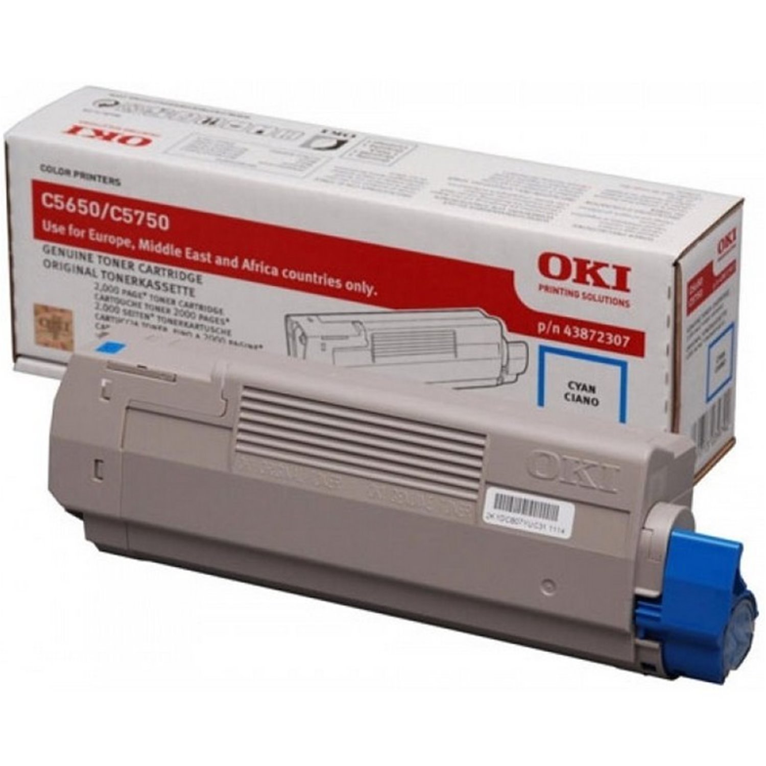 Oki 43872311 Original LED Toner Cartridge - Cyan Pack