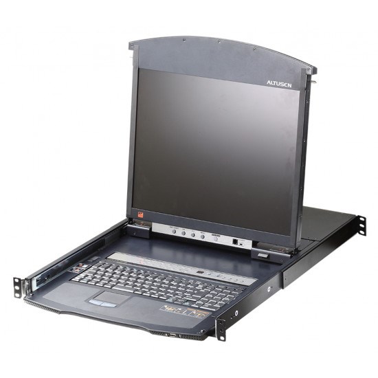 Aten (Kl1516ain-Axa-Au) 16P Cat5 High Density Dual Rail LCD Over Ip KVM SW 19 W/Cable/Usa Kb/Au