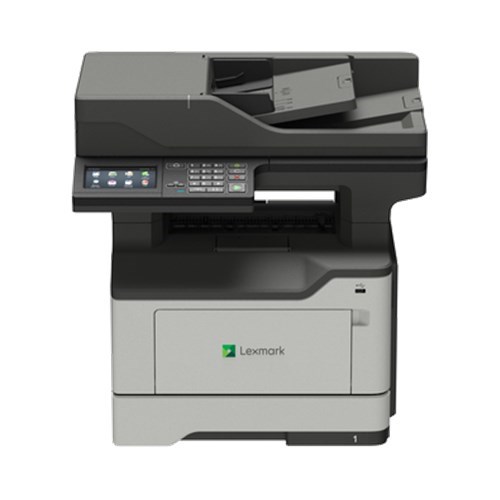 Lexmark Network Ready; Print, Copy, Scan, Fax; Duplex; 44 PPM; 1.2 GHz Quad-Core; 2GB Ram; 4.3-Inch Colour LCD Touch Screen & Keypad; 1200X1200dpi; 1Yr
