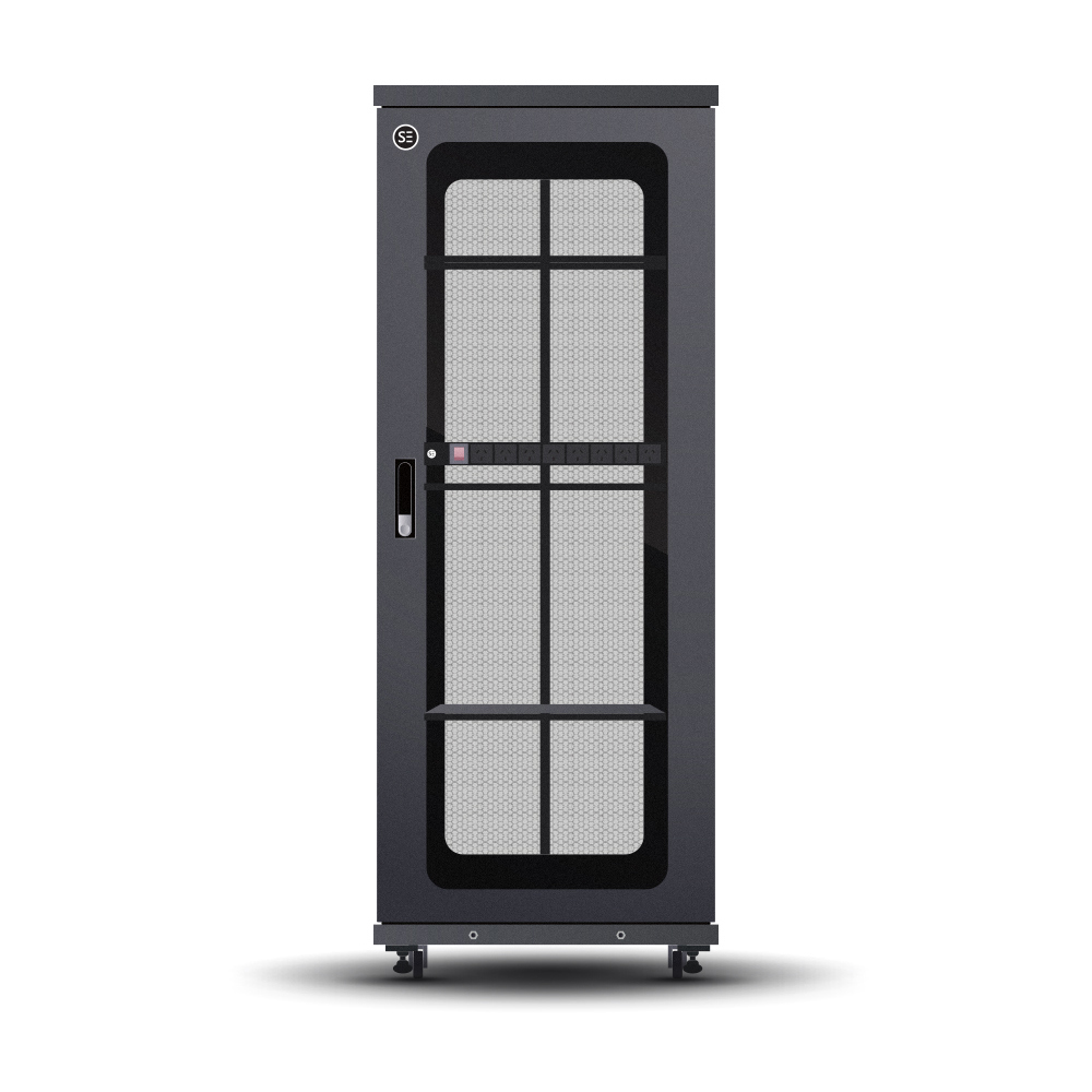 Serveredge 37Ru Fully Assembled Free Standing Server Cabinet - 600W X 1000D X 1840HIncludes:Lockable Front Glass DoorLockable Dual Rear Mesh Doors1 X 8 Way Pdu1 X 4 Way Roof Mount Fan Unit3 X Fixed SH