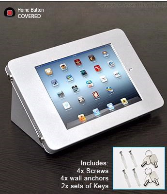 Counter Top iPad Holder Silver for 9.7" iPad