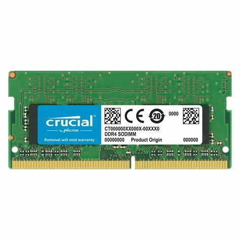 Micron Crucial DDR4 32GB 3200Mhz (PC-21300) 1.2V CL19 SR X8 Unbuffered Non-ECC Sodimm 260Pin [Ct32g4sfd832a]