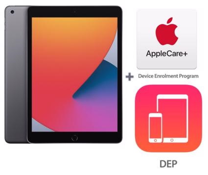 iPad Bundle C : Apple 8th Gen 10.2-Inch iPad Wi-Fi 128GB - Space Grey + AppleCare+ + DEP)