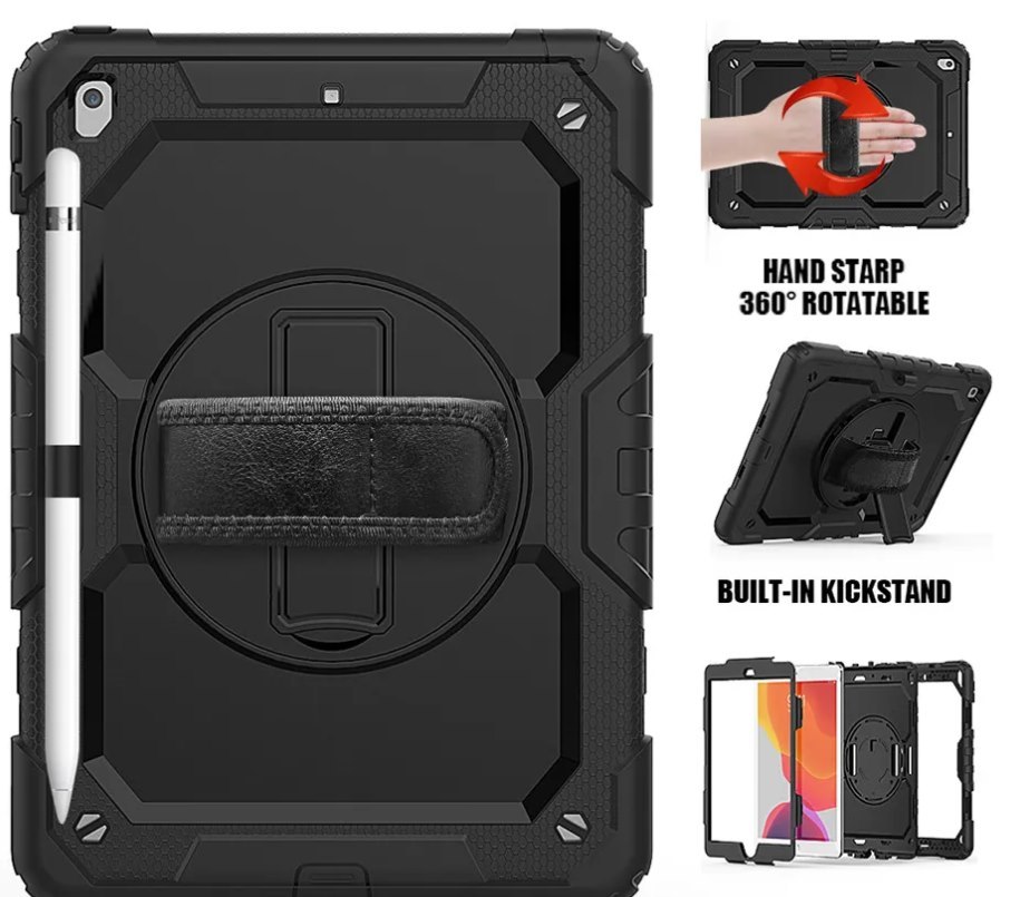 Virtunet Rugged Case for iPad 9th Gen 10.2" - Black