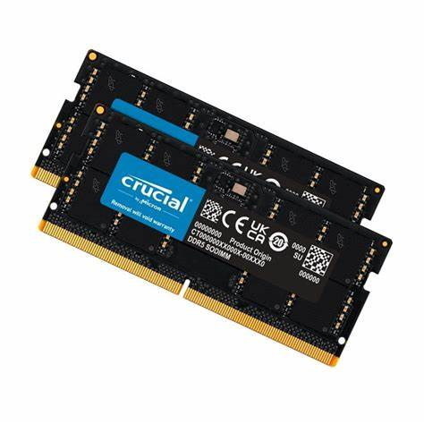 Micron Crucial 32GB (16GBx2 Kit) DDR5 Notebook Memory, PC5-38400, 4800MHz, Unranked, Life WTY