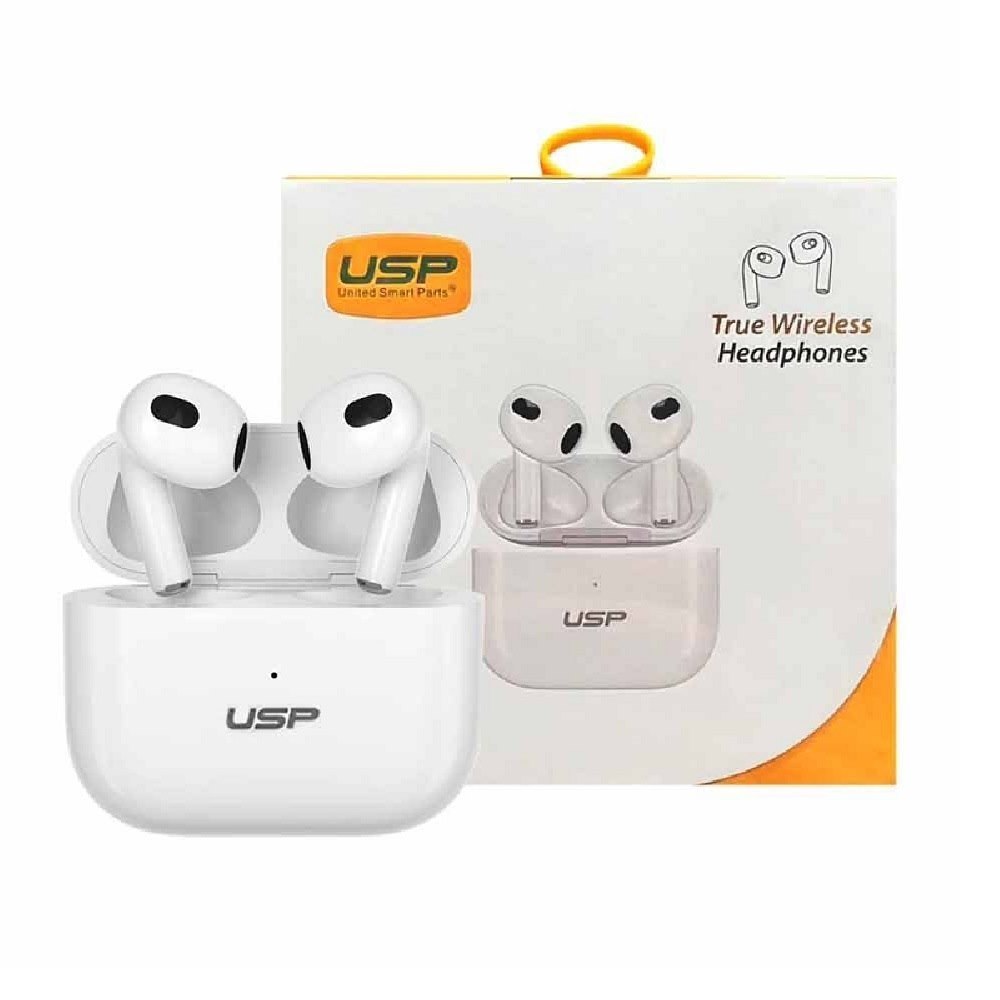 Usp True Wireless Earphones/Headphones White BT241 - Smart Touch Controls, Noise Isolation, Ergonomic Fit, Bluetooth V5.0, 240 mAh,2 Years Warranty