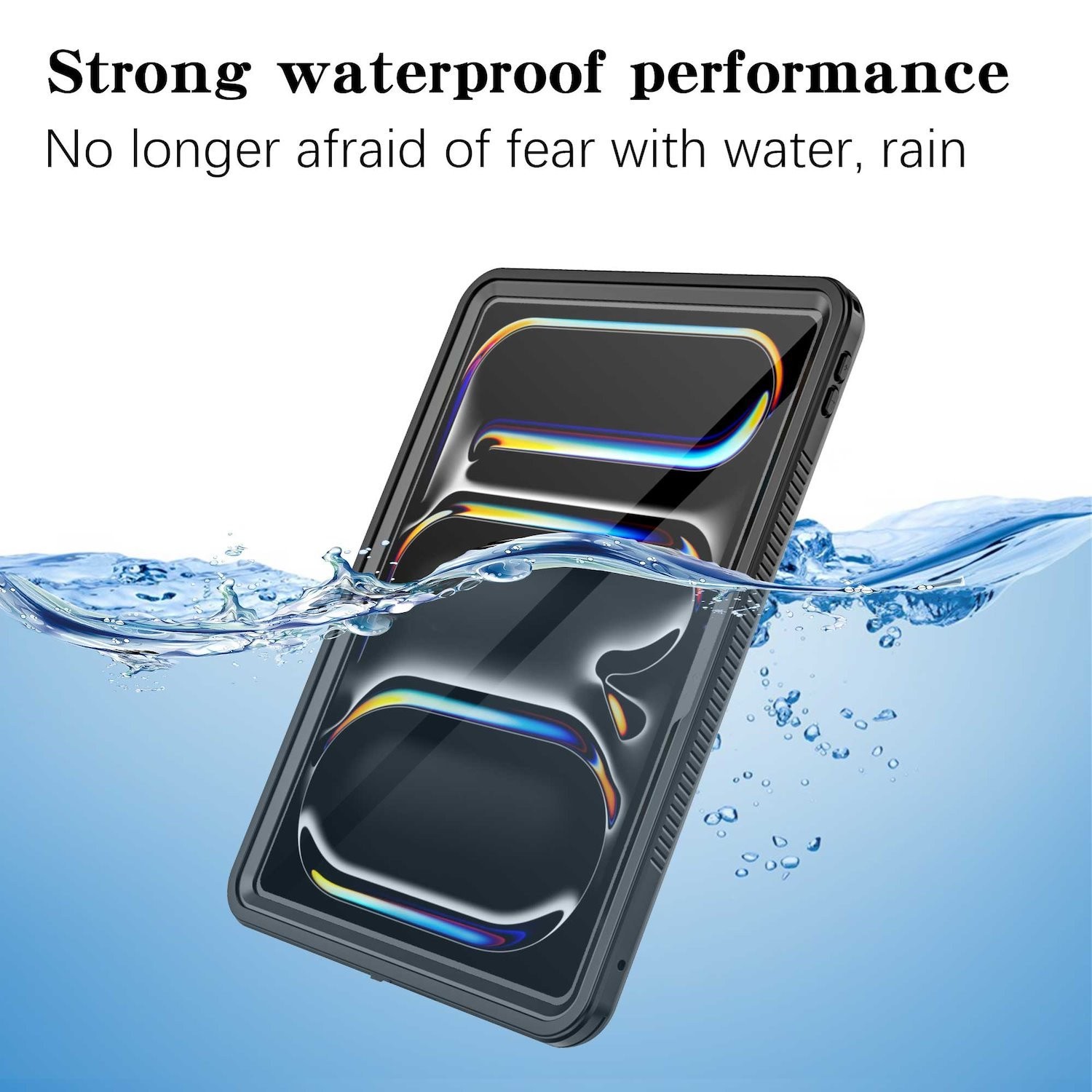 Usp Apple iPad Pro (11') (M5/M4) (6TH/5TH Gen) WaterProof Case Black - Ip68, Reliable & Durable, Drop Protection, Pen Holder, 3 Years Warranty