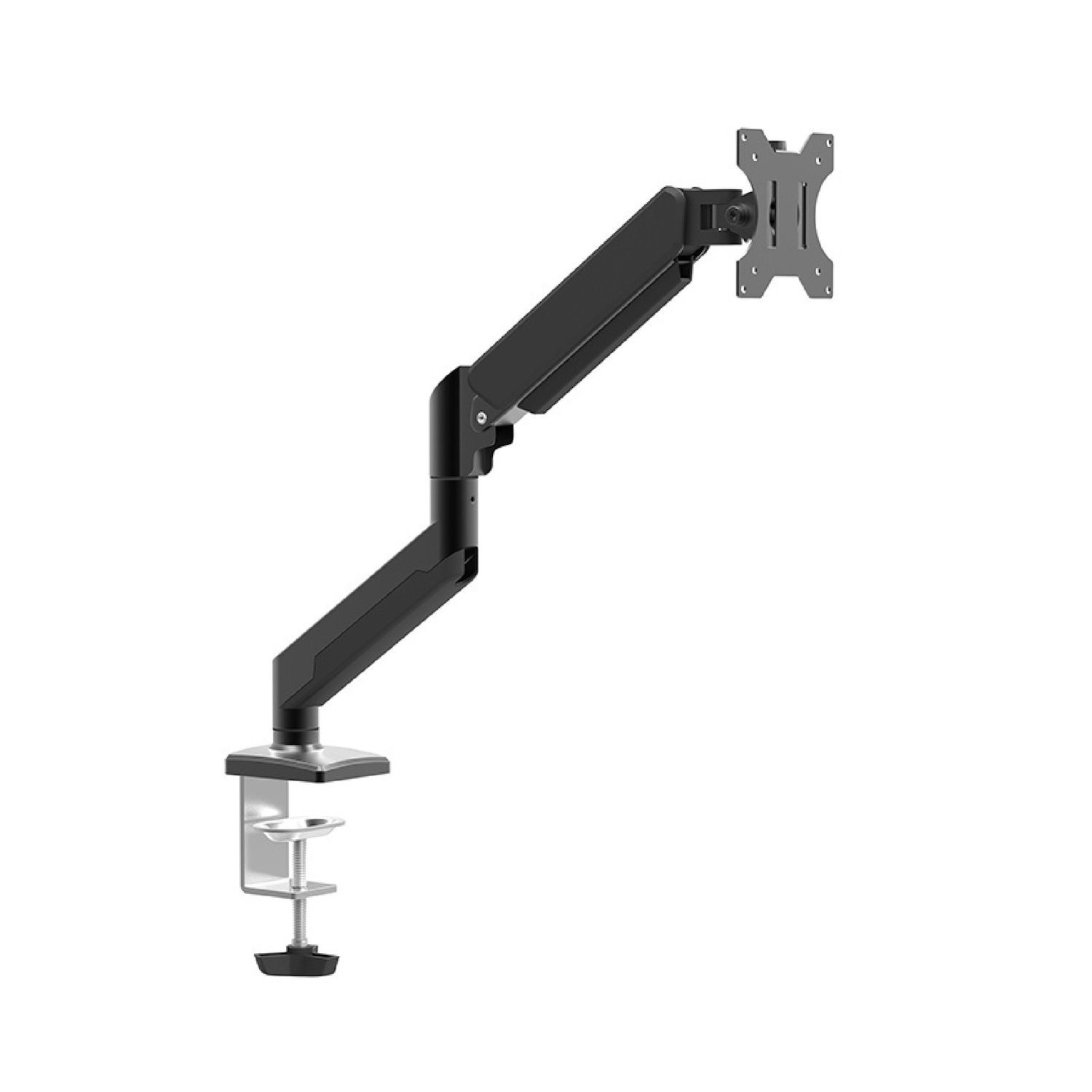 Shintaro Gas Spring Single Monitors Desktop Bracket. Both Desk Clamp And Grommet Are Included