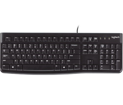 Logitech k120 Tastatur - Kabel Konnektivität - USB Schnittstelle - Schwarz