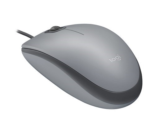 Logitech M110 Silent Full-size Maus - USB Typ-A - Optisch - 3 Taste(n) - Mitte Gray