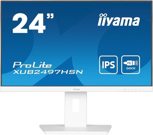 Iiyama 24" White IPS-panel, 1920X1080, Usb-C Do