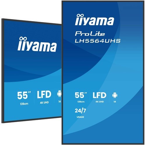 Iiyama 55" 3840X2160, Uhd Va Dled Panel, Haze 2