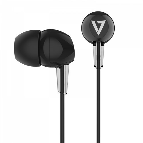 V7 HA200 Wired Earbud Binaural Stereo Earphone - Black