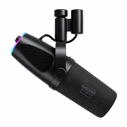 XTRFY Ngale X CX-NGALE-X-RGB-BLACK Wired Dynamic Microphone for Recording, Live Streaming, Monitoring, Studio, Gaming, Podcasting - Black