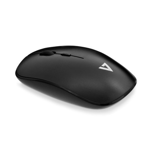 V7 MW200-1E Mouse - Radio Frequency - USB - Optical - 4 Button(s) - Black