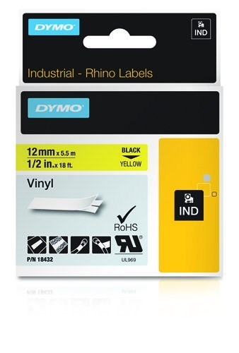 Dymo Rhino Tape Vinyl 12MM/5.5M