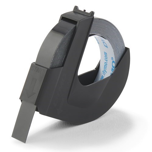 Dymo DY Emb 3/8 9MM 10PK BLK Tape