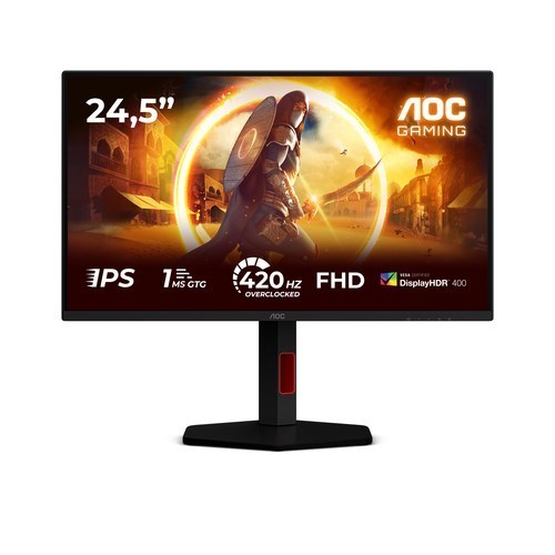 AOC 25G4KUR 25" Class Full HD Gaming LED Monitor - 16:9 - Black, Red