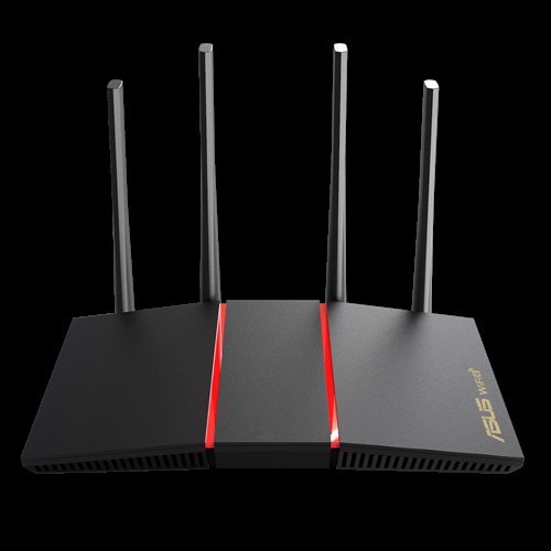 Asus Rt-Ax55 Ax1800 Dual Band WiFi 6 (802.11Ax) Router Mu-Mimo Ofdma, AiProtection Classic, Beamforming, 4X Antennas QoS, For Large Homes