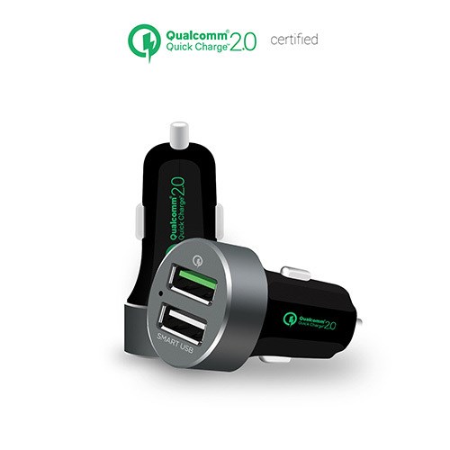 Mbeat® QuickBoost Usb 2.0 Dual Port Car Charger - Certified Qualcomm Quick Charge 2.0 Technology /Fast Charging/Samsung Galaxy Note Apple iPhone iPad