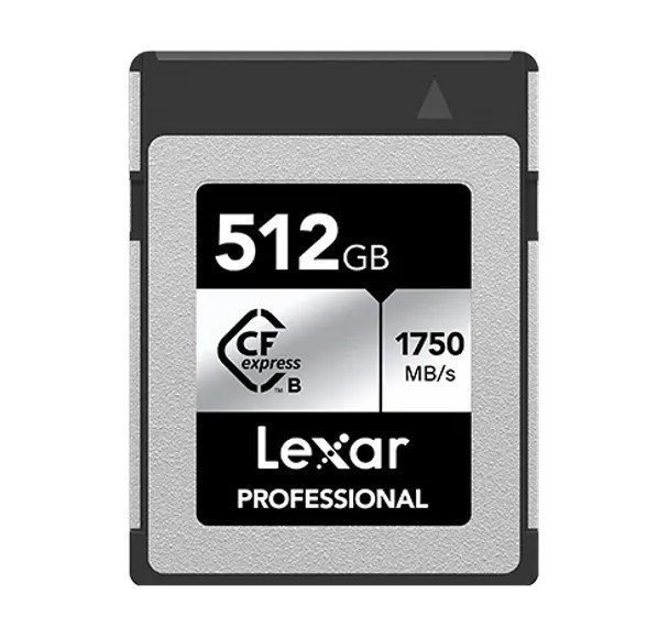 Lexar Professional CFexpress™ Type B Card Silver Series 512GB—Up To 1750MB/S Read, Up To 1300MB/s Write,Minimum Sustained Write Speed 850MB/s1