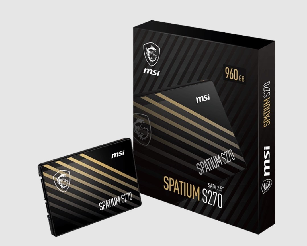 Msi Spatium S270 Sata 2.5' 480GB, Phison S11, 3D Nand, Sata Iii 6Gbps, 500MB/s Read, 450 MB/s Write, 250 TBW, 5 Year Warranty