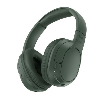Belkin SoundForm Surround Wired/Wireless Over-the-head, Over-the-ear Stereo Headset - Olive