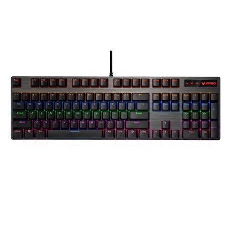 Rapoo V500 Pro Backlit Mechanical Gaming Keyboard Blue Switch - Spill Resistant, Metal Cover, Ideal For Entry Level Gamers