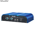 Shuttle BPCWL02 Embedded Box PC Barebone - Whiskey Lake Intel I3-8145Ue, Fan-Less Robust Aluminum Chassis, 2X Lan, 3X RS-232 (RS422/485), 90W Adapter