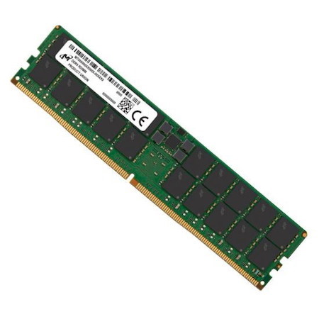 Crucial Micron/Crucial 64GB (1x64GB) DDR5 Rdimm 4800MHz CL40 2Rx4 Ecc Registered Server Data Center Memory 3YR WTY