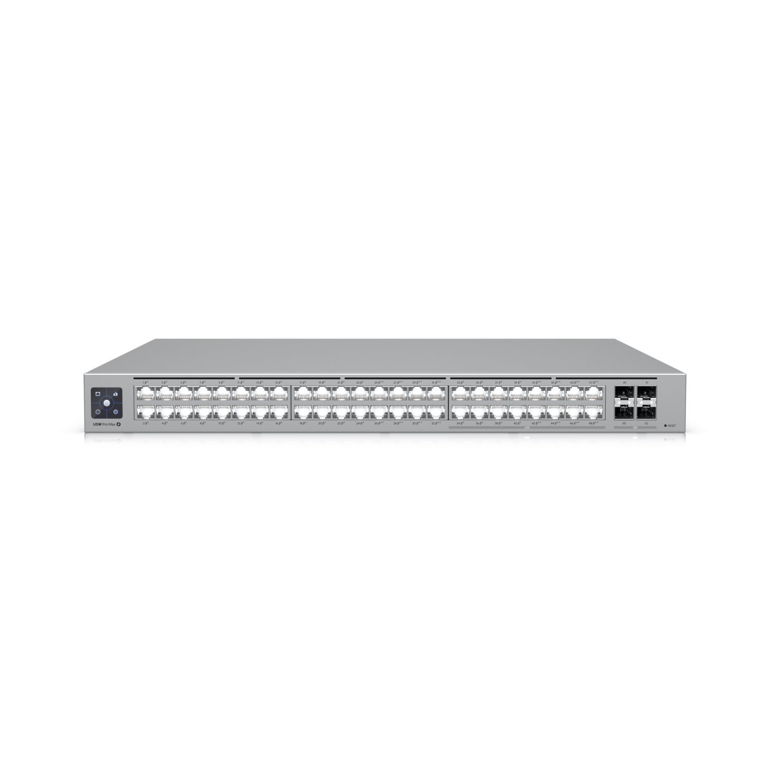 Ubiquiti UniFi Network, Switch, 48-Port, Poe 720W, (16) 2.5 GbE Ports, 8 PoE+, 8 PoE++, (4) 10G SFP+ Ports, Layer3, Rack Mount
