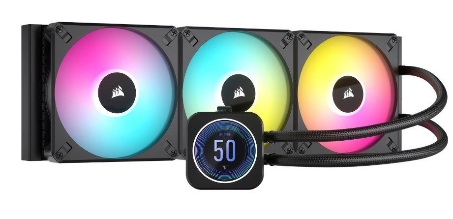 Corsair H170i Elite LCD XT, 420MM, Ips LCD, High Performance Pump, And RGB Led. Zero RPM, Commander Core, 1700 And TRX4, Cpu Liquid Cooler