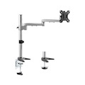 Astrotek Monitor Arm Desk Mount Height Adjustable Stand For Single LCD Display 23.8' 24' 27' 8KG 30° Tilt 180° Swivel 360° Pivot Vesa 75X75 100X10