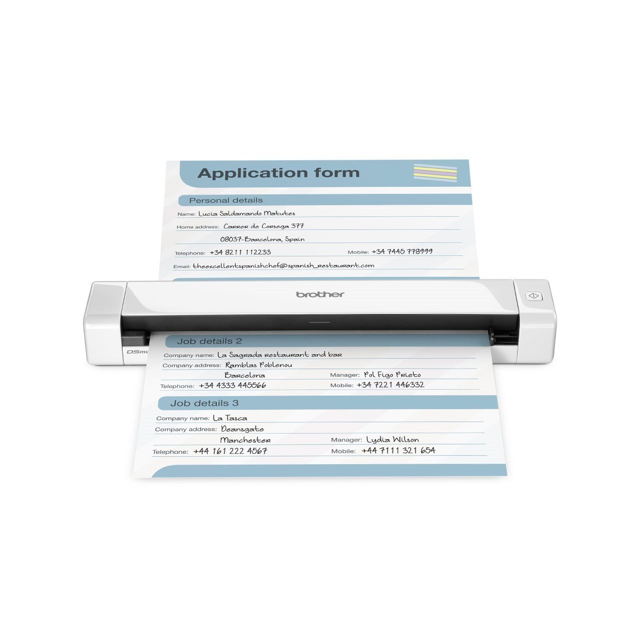 Brother DS-640 Mobile Document Scanner 15 PPM Mono & Colour (300Dpi) Usb Bus Power