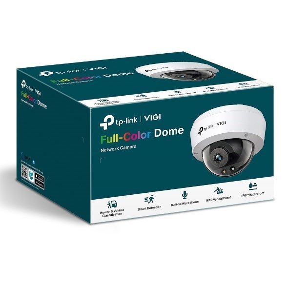 TP-Link Vigi 3MP C230(4MM) Full-Color Dome Network Camera, 4MM Lens, Smart Detection, 3YW