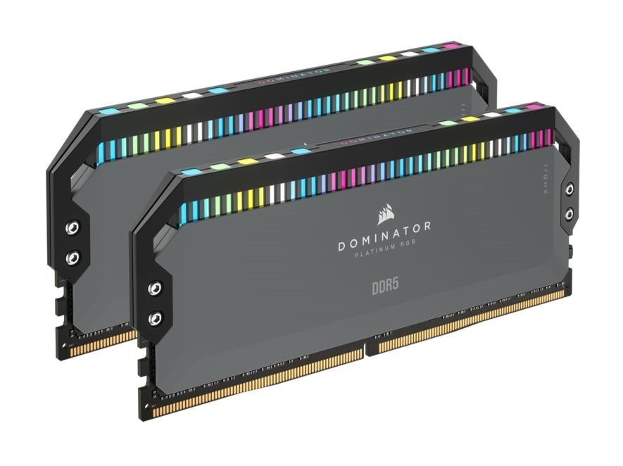 Corsair Dominator Platinum RGB 64GB (2x32GB) DDR5 Udimm 5600Mhz C40 1.25V Black Desktop PC Gaming Memory For Amd Expo Ryzen 7000 Series