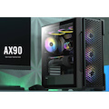 Antec Ax90 Atx, 2X 360MM Radiator Support, 4X Argb 12CM Fans 3X Front & 1X Rear Included. RGB Controller For Six Fans. Mesh Tempered Glass Gaming Case