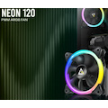 Antec Neon 12 Argb With Full Spectrum Argb And Efficient Cooling. Visual Appealing & Heat Dissipation, Hydraulic Bearing 120CM Case 4P PWM, 3P PWR