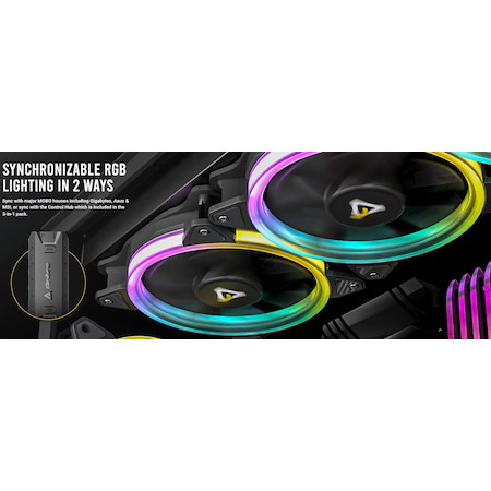 Antec Neon 12 Argb 3 PK Full Spectrum Argb Visual Appealing & Heat Dissipation, Hydraulic, 120MM Case Fan 4P PWN, 3P PWR With Argb Controller