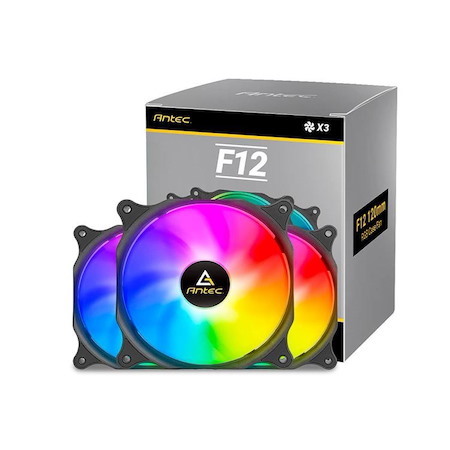 Antec F12 Racing Argb 3PK With Argb And PWM Controller. Full Spectrum Argb Lighting And Efficient Cooling. Visual Appealing 120MM X 3 Case Fan.