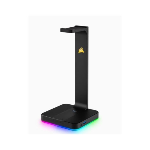 Corsair Gaming ST100 RGB - Headset Stand With 7.1 Surround Sound. Built In 3.5MM Analog Input. Dual Usb 3.1 Ports. Headphone (LS)