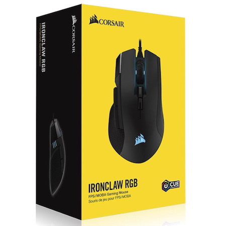 Corsair Ironclaw RGB, Fps/Moba 18,000 Dpi Gaming Mouse
