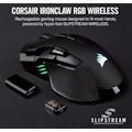 Corsair Ironclaw RGB Wireless, Fps/Moba 18,000 Dpi, Slipstream Corsair Wireless Technology Gaming Mouse