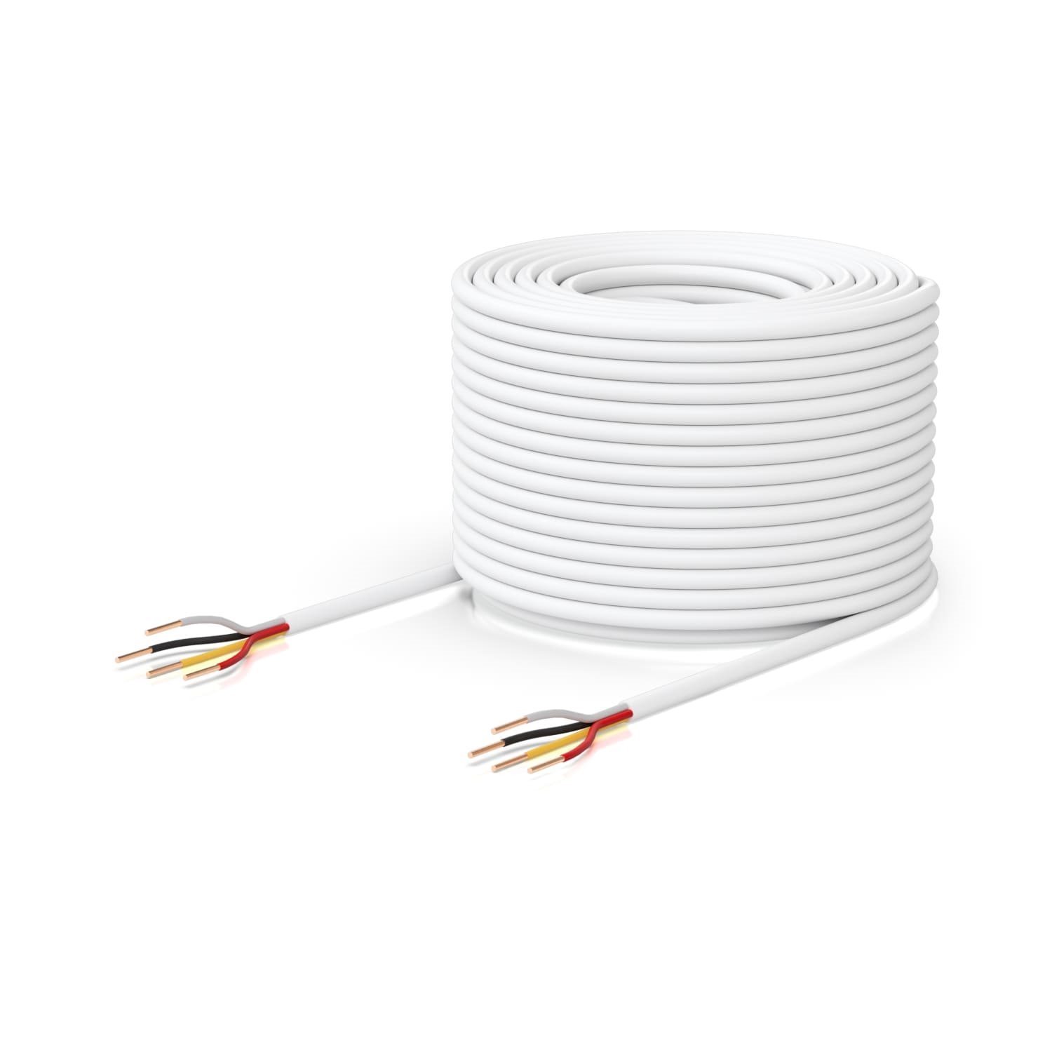 Ubiquiti Door Lock Relay Cable, 500-Foot (152.4 M) Spool Of Two-Pair, Low-Voltage Cable, 36V DC, 	Solid Bare copper,White