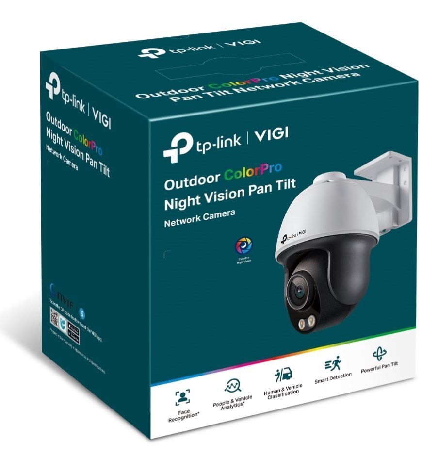 TP-Link Vigi 4MP C540S(4mm) Outdoor ColourPro Night Vision Pan Tilt Network Camera, 4MM Lens, Smart Detection,3YW