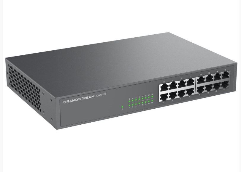 Grandstream Ipg-Gwn7702 Unmanaged Network Switch With 16 Ports Of Gigabit Ethernet Connectivity